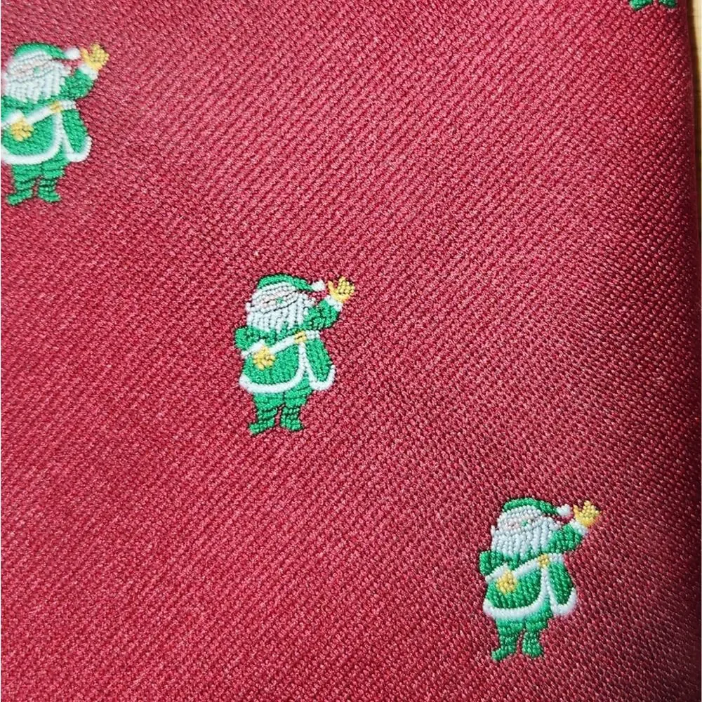 Sarowitz‎ Novelty Necktie, Santa Claus Christmas Holiday Burgundy Polyester